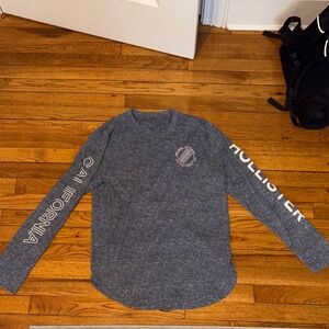 Hollister Blue Long Sleeve Graphic Tee